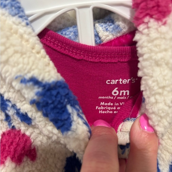Carter's Floral Fleece Jacket and Bodysuit Set - Picture 3 of 3